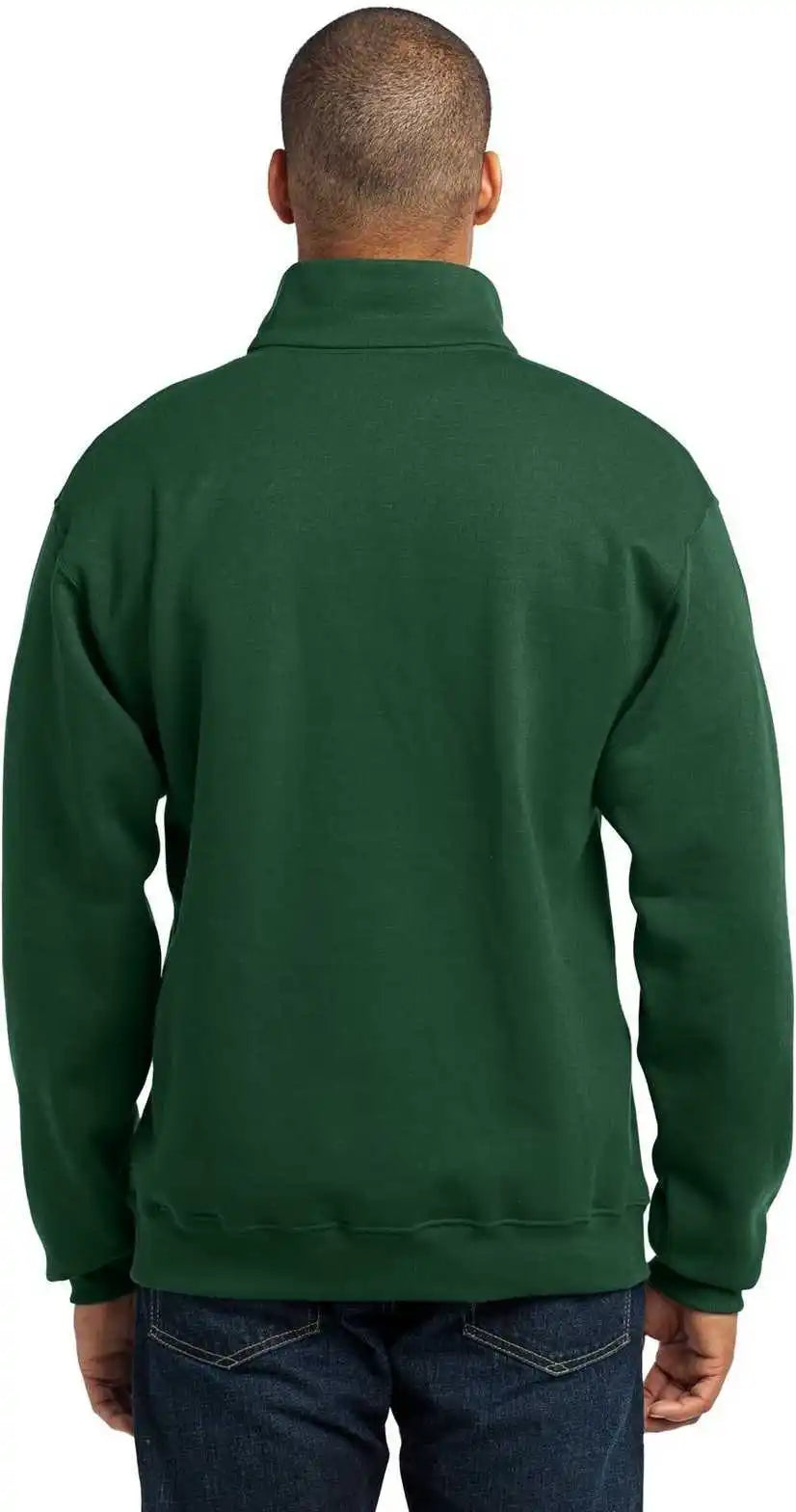Jerzees 995m Nublend 1/4 Zip Cadet Collar Sweatshirt Forest Green