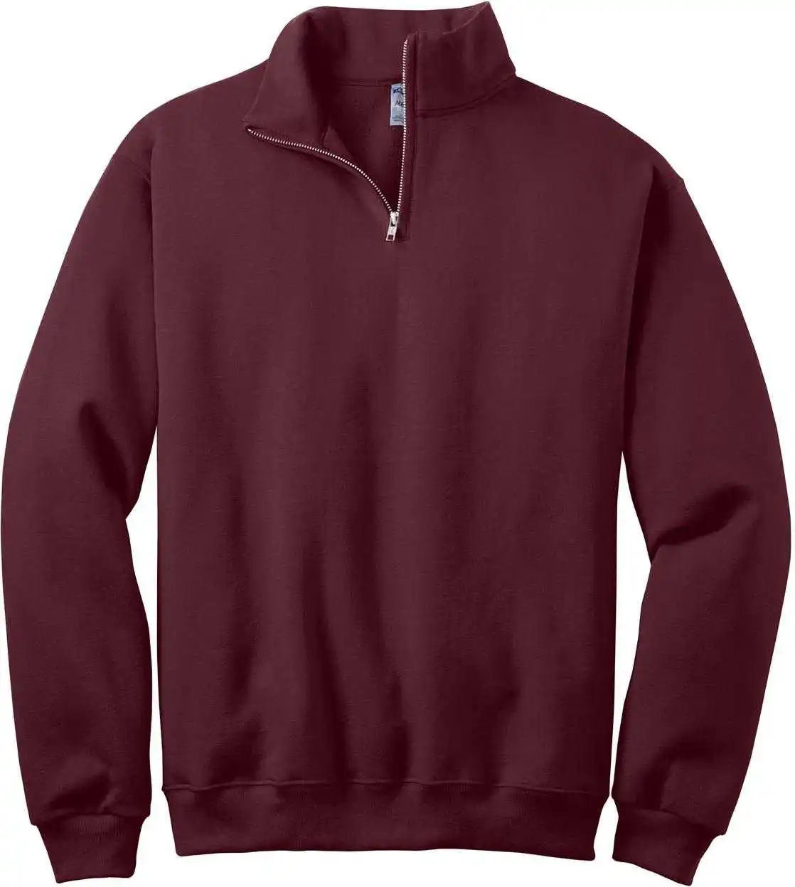 Jerzees 995m Nublend 1/4 Zip Cadet Collar Sweatshirt Maroon