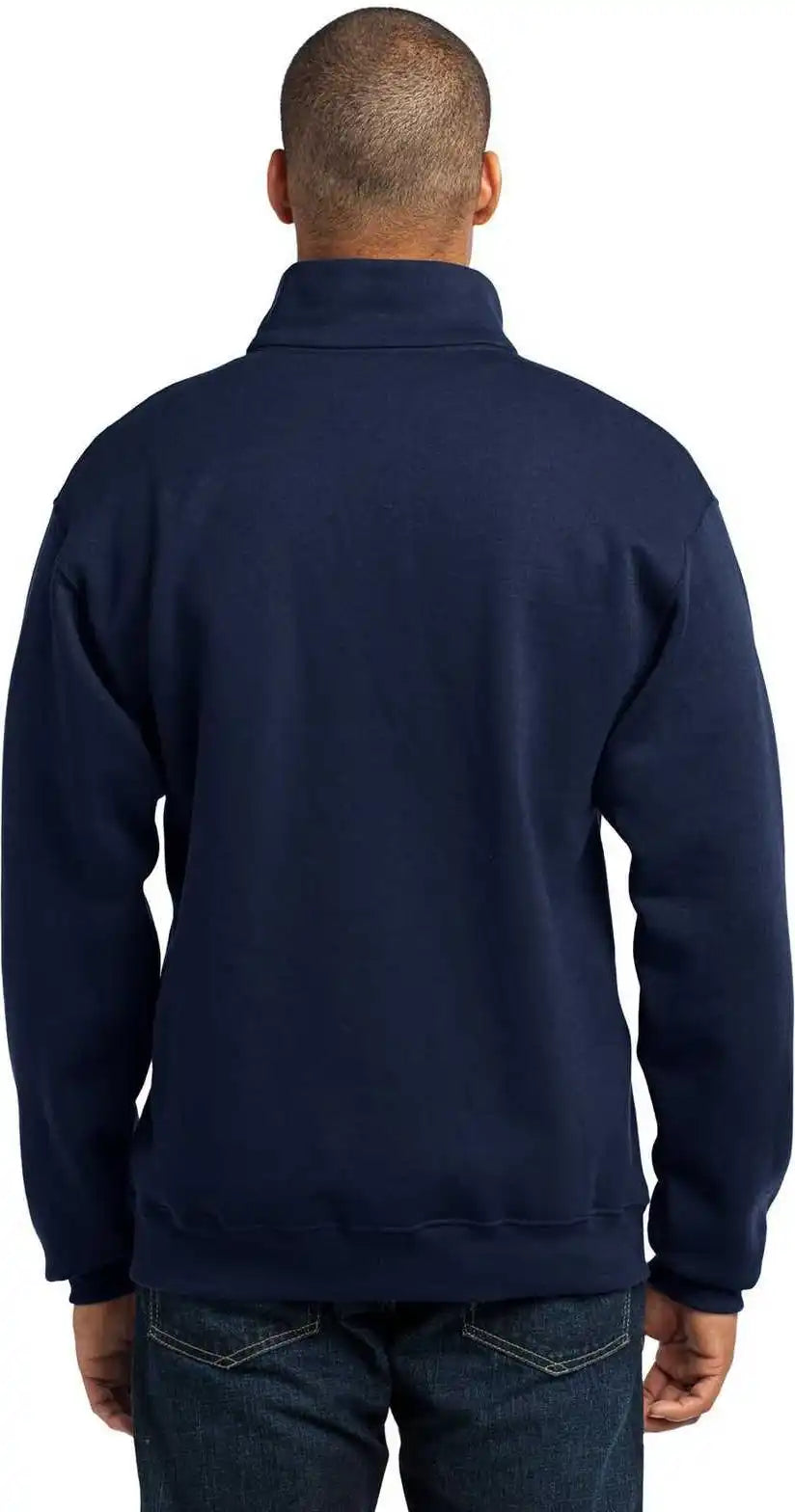 Jerzees 995m Nublend 1/4 Zip Cadet Collar Sweatshirt Navy