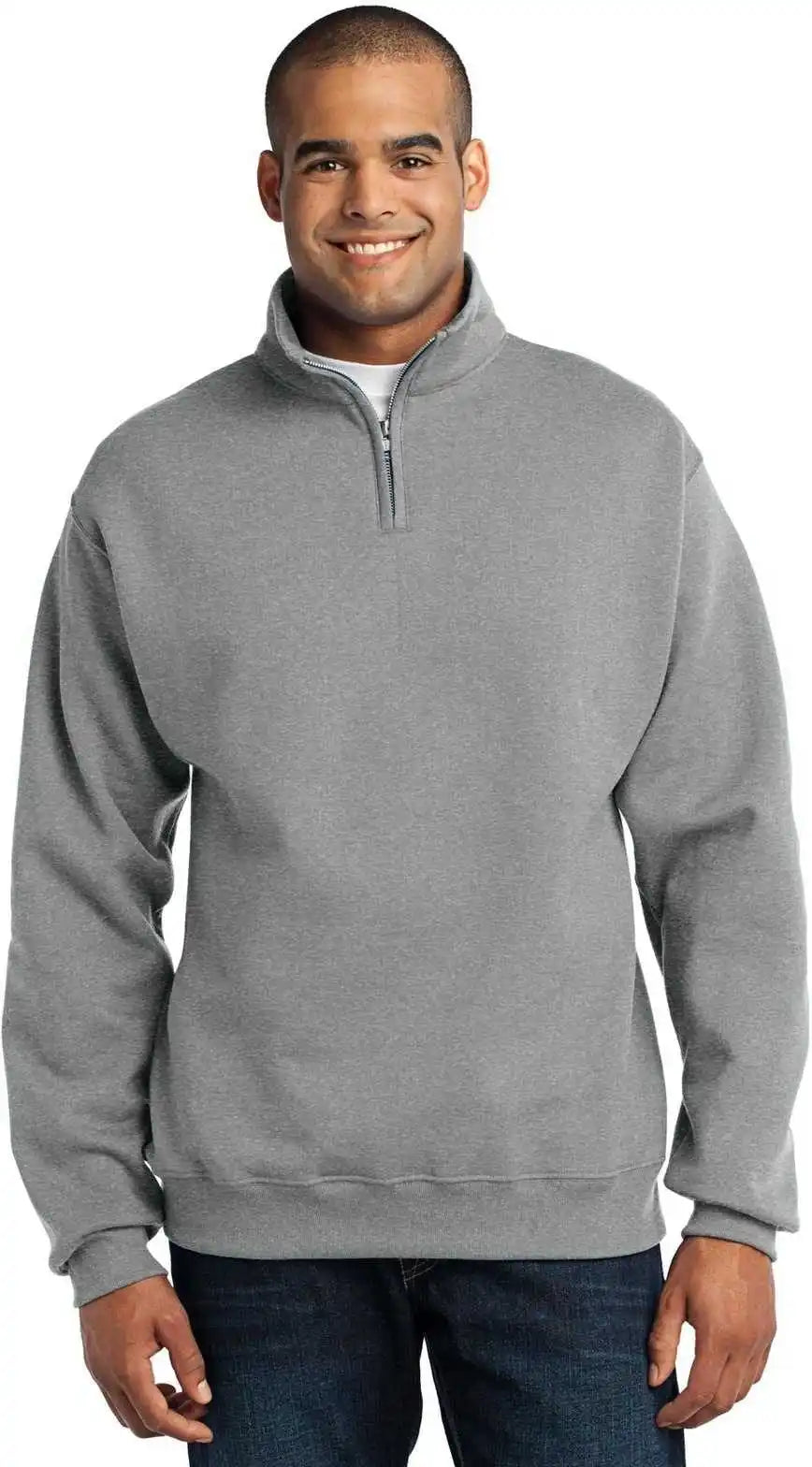 Jerzees 995m Nublend 1/4 Zip Cadet Collar Sweatshirt Oxford