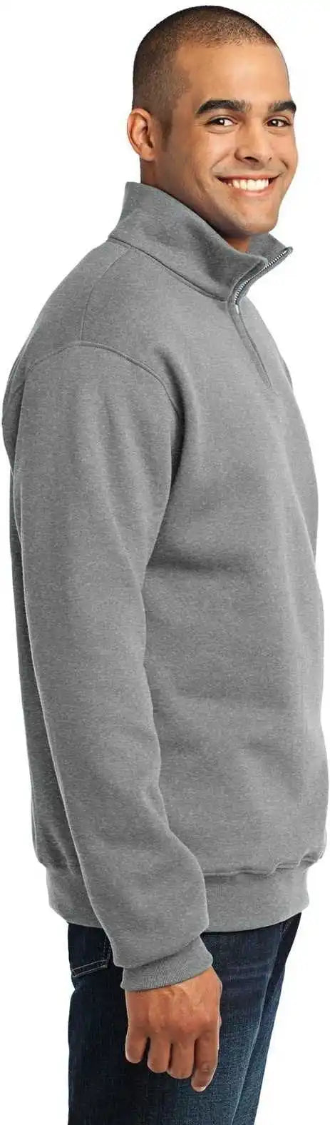 Jerzees 995m Nublend 1/4 Zip Cadet Collar Sweatshirt Oxford