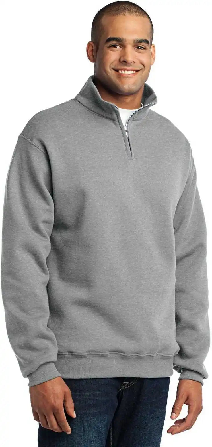 Jerzees 995m Nublend 1/4 Zip Cadet Collar Sweatshirt Oxford