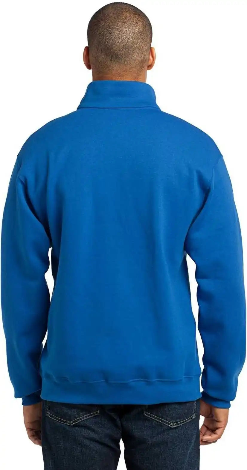 Jerzees 995m Nublend 1/4 Zip Cadet Collar Sweatshirt Royal