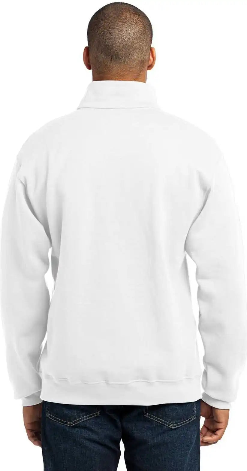 Jerzees 995m Nublend 1/4 Zip Cadet Collar Sweatshirt White