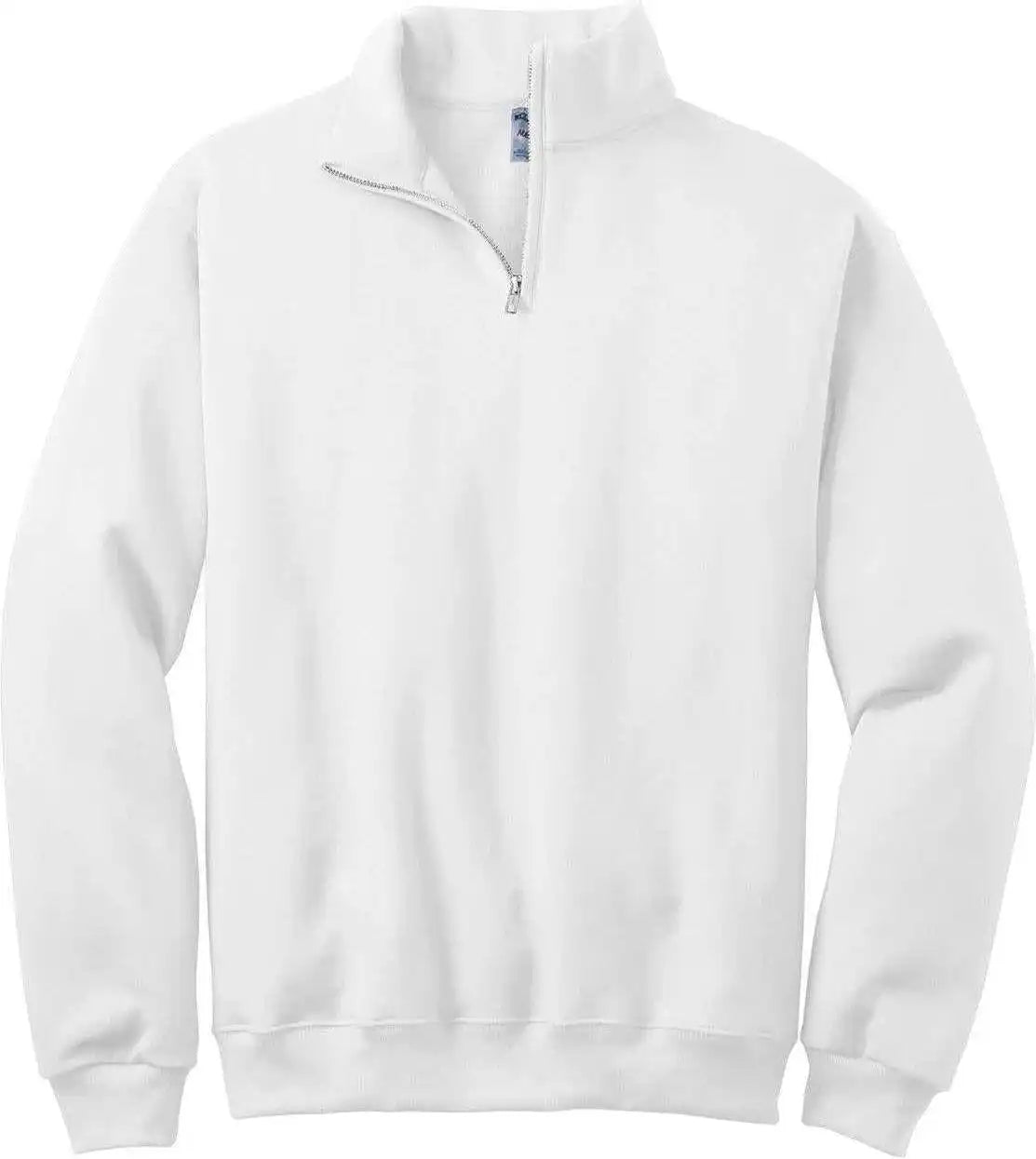 Jerzees 995m Nublend 1/4 Zip Cadet Collar Sweatshirt White