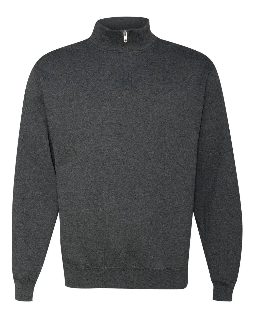 Jerzees 995mr Nublend® Cadet Collar Quarter-zip Sweatshirt - Black Heather