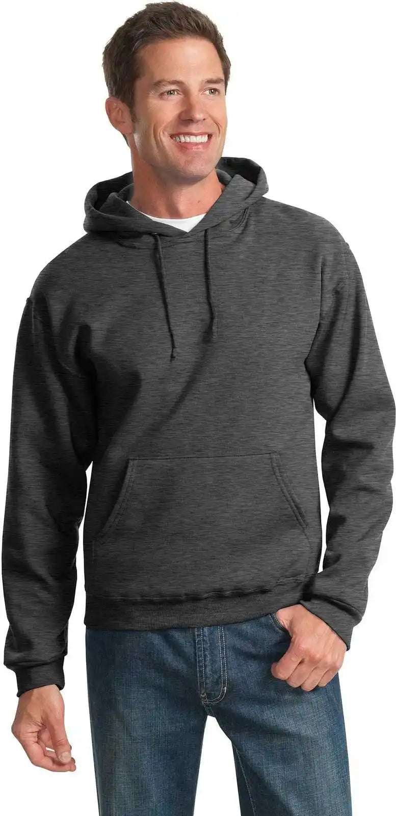Jerzees 996mr Nublend Pullover Hooded Sweatshirt Black Heather