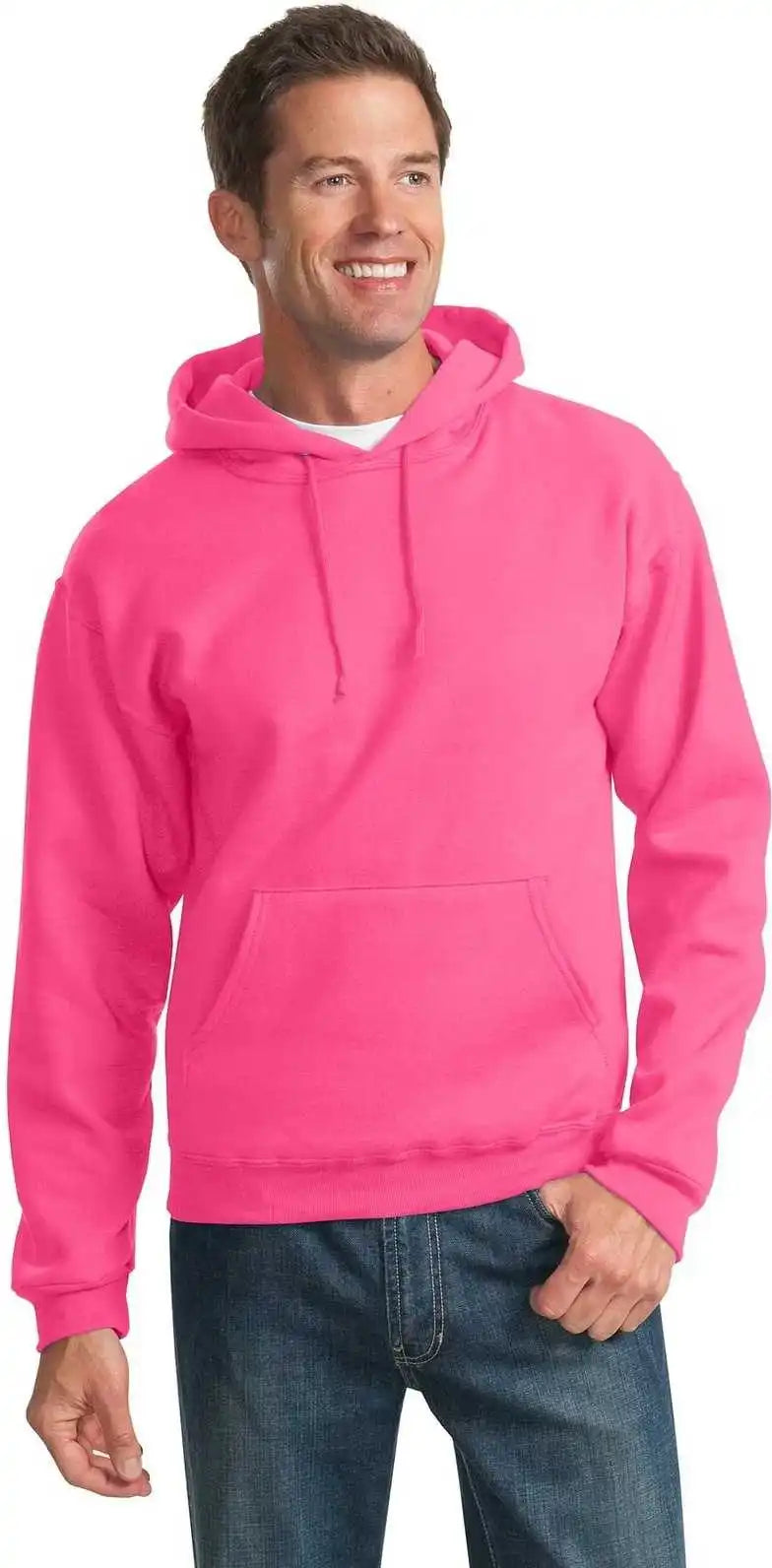 Jerzees 996mr Nublend Pullover Hooded Sweatshirt Neon Pink