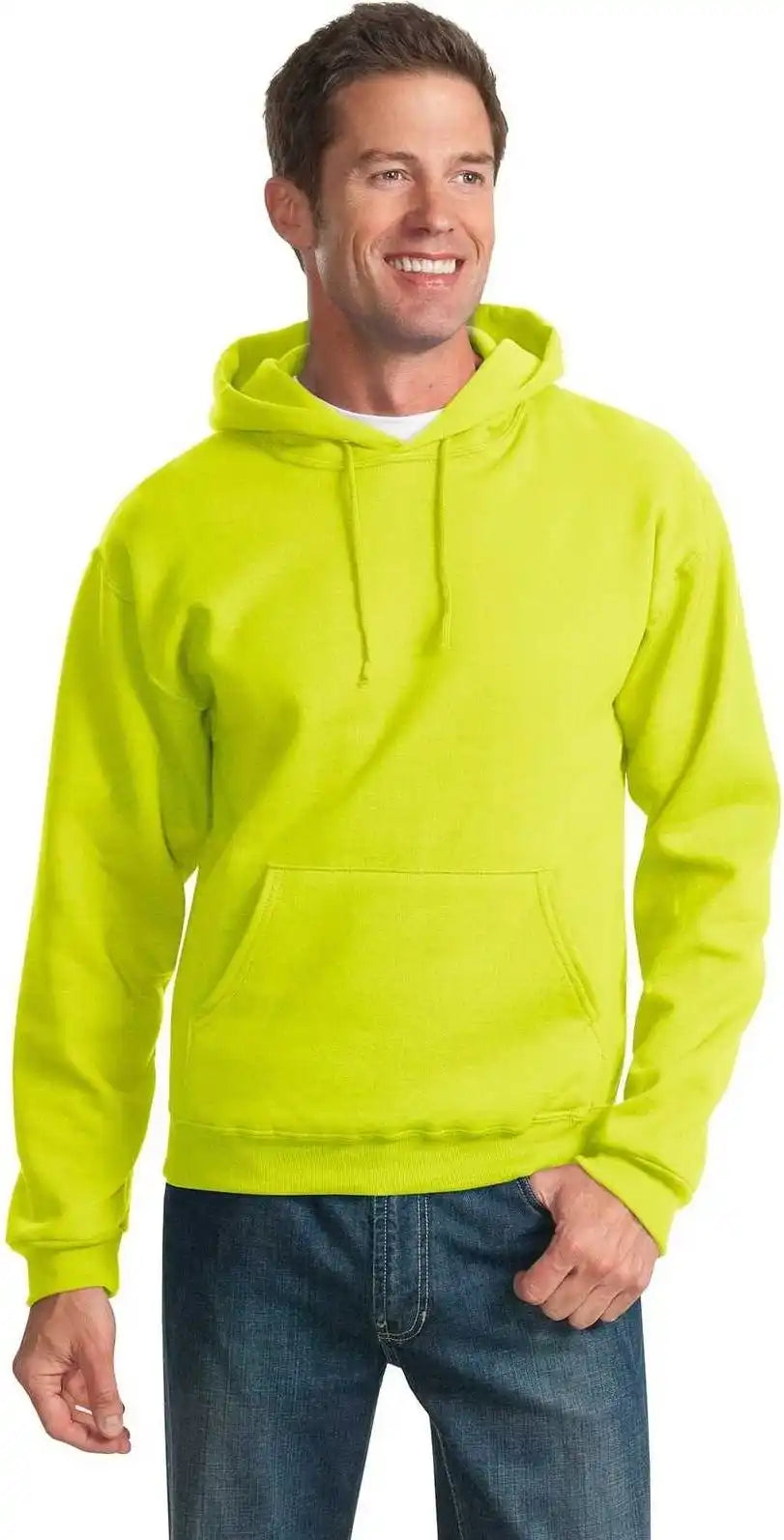 Jerzees 996mr Nublend Pullover Hooded Sweatshirt Safety Green