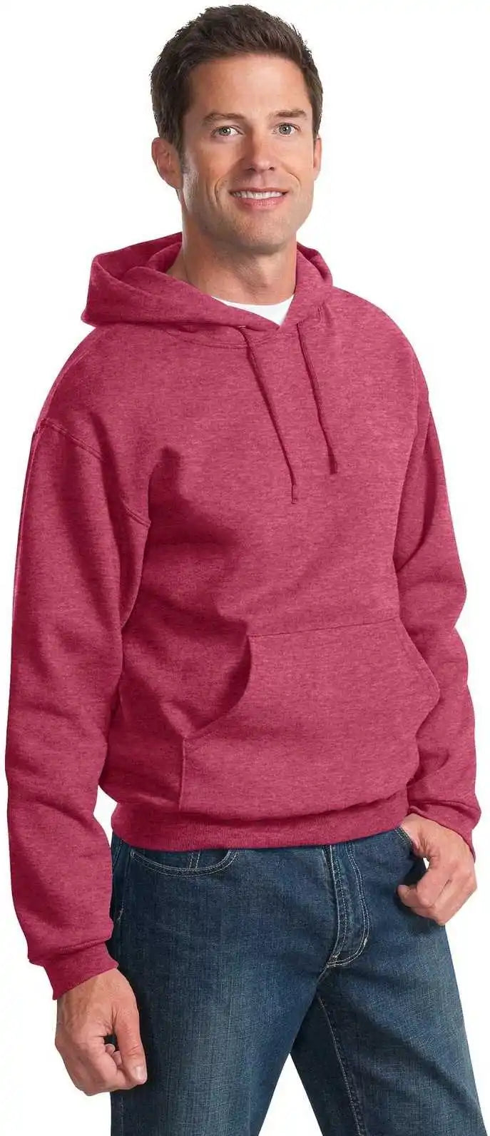 Jerzees 996mr Nublend Pullover Hooded Sweatshirt Vintage Heather Red