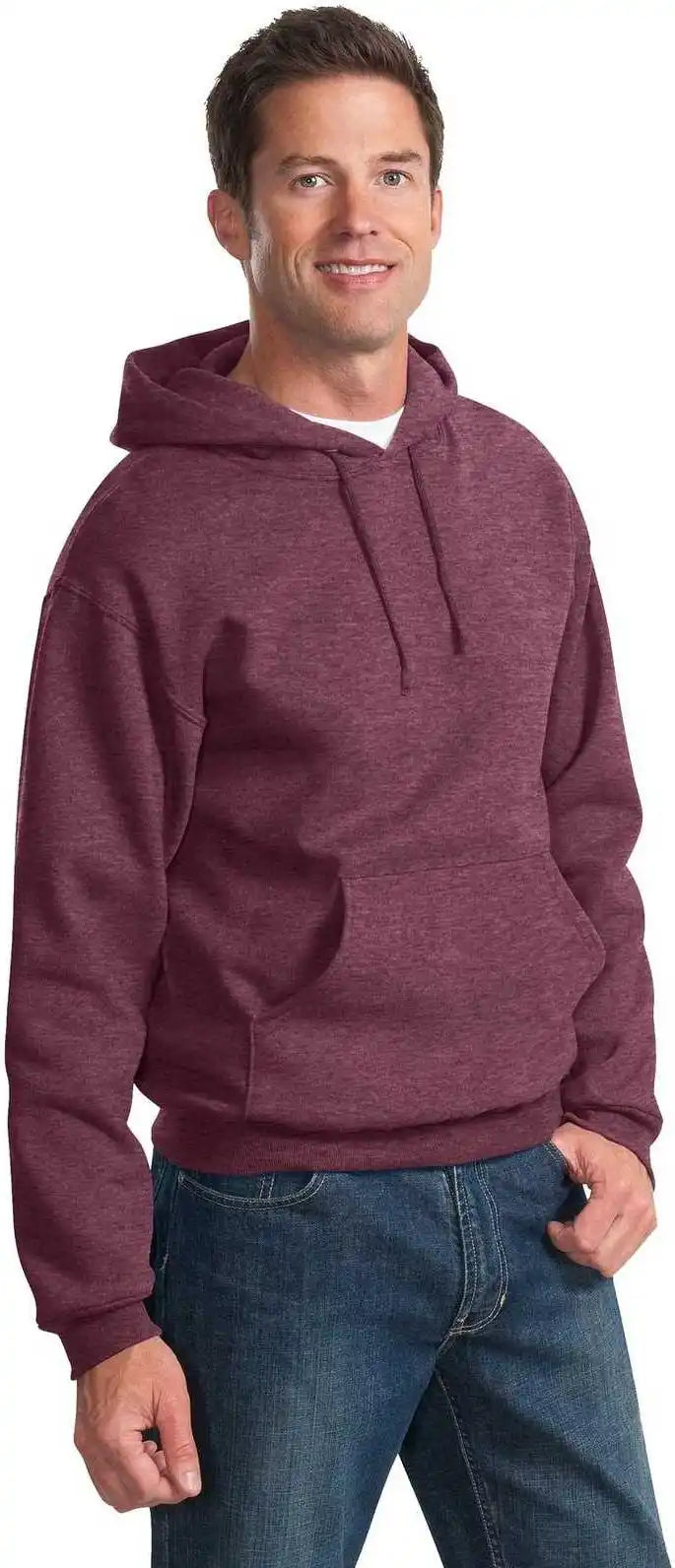 Jerzees 996mr Nublend Pullover Hooded Sweatshirt Vintage Heather Maroon