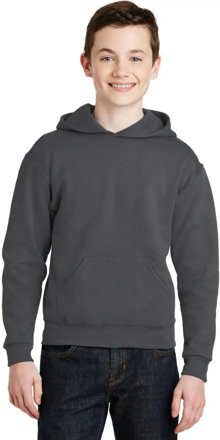 Jerzees 996y Youth Nublend Pullover Hooded Sweatshirt - Charcoal Gray