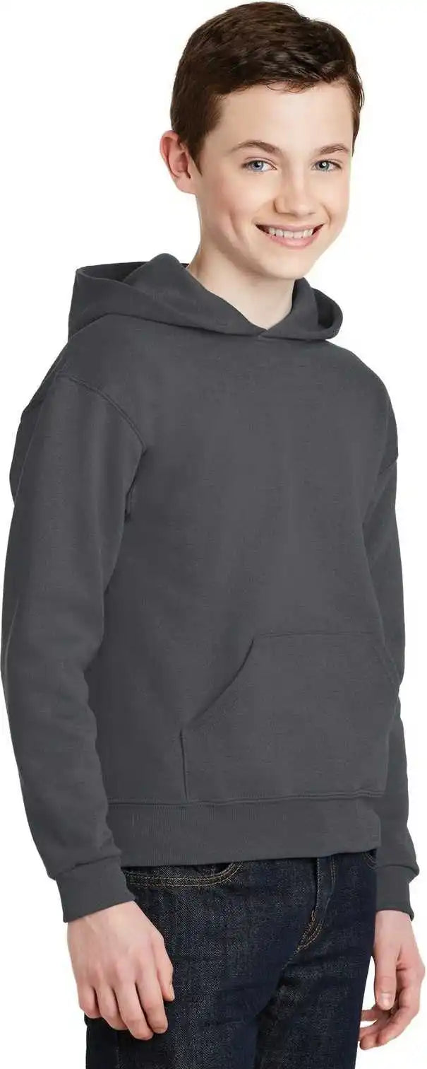 Jerzees 996y Youth Nublend Pullover Hooded Sweatshirt - Charcoal Gray