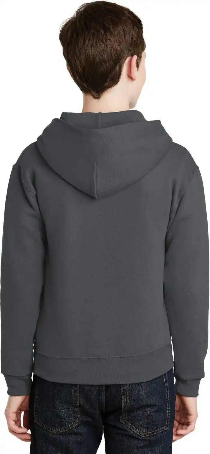 Jerzees 996y Youth Nublend Pullover Hooded Sweatshirt - Charcoal Gray