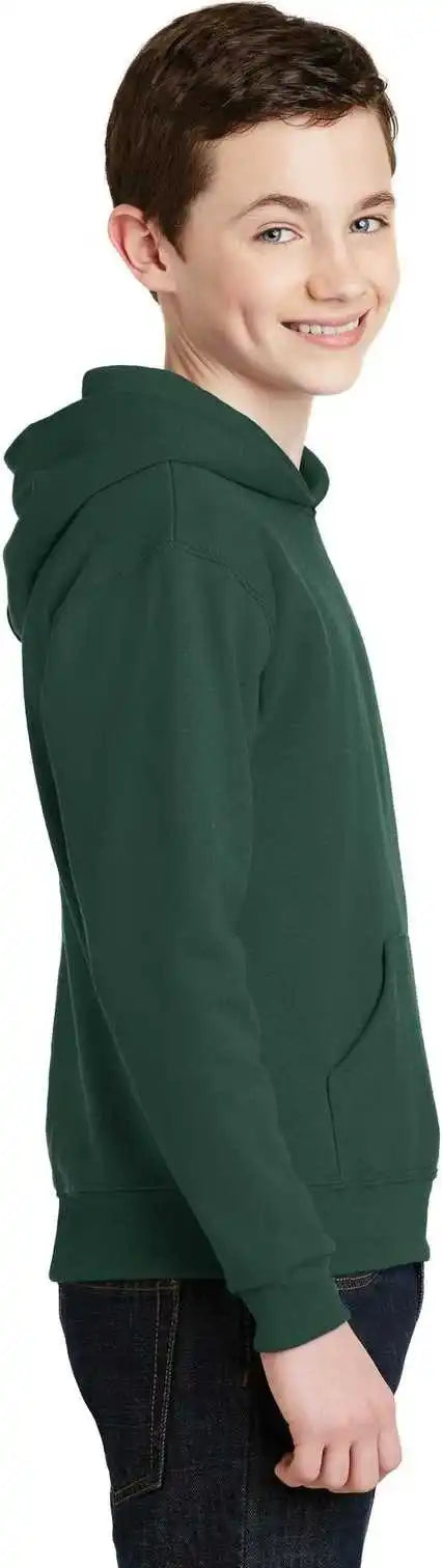Jerzees 996y Youth Nublend Pullover Hooded Sweatshirt Forest Green