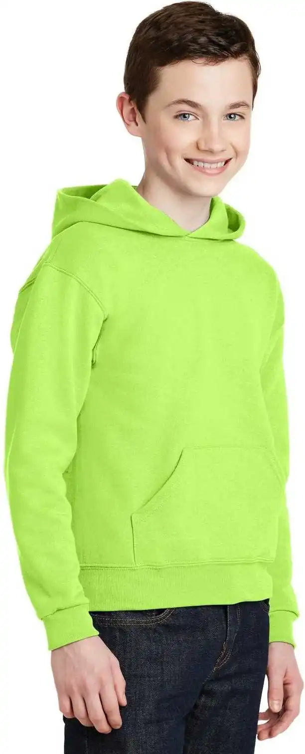 Jerzees 996y Youth Nublend Pullover Hooded Sweatshirt Neon Green