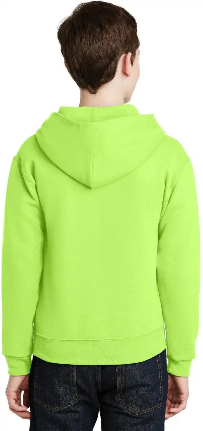 Jerzees 996y Youth Nublend Pullover Hooded Sweatshirt Neon Green
