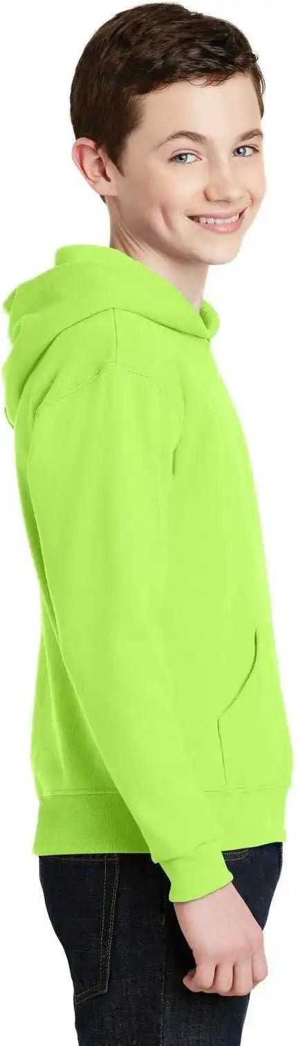 Jerzees 996y Youth Nublend Pullover Hooded Sweatshirt Neon Green