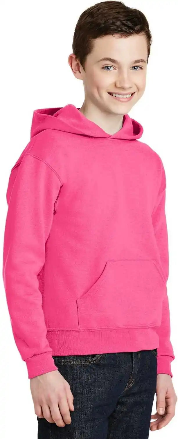 Jerzees 996y Youth Nublend Pullover Hooded Sweatshirt Neon Pink