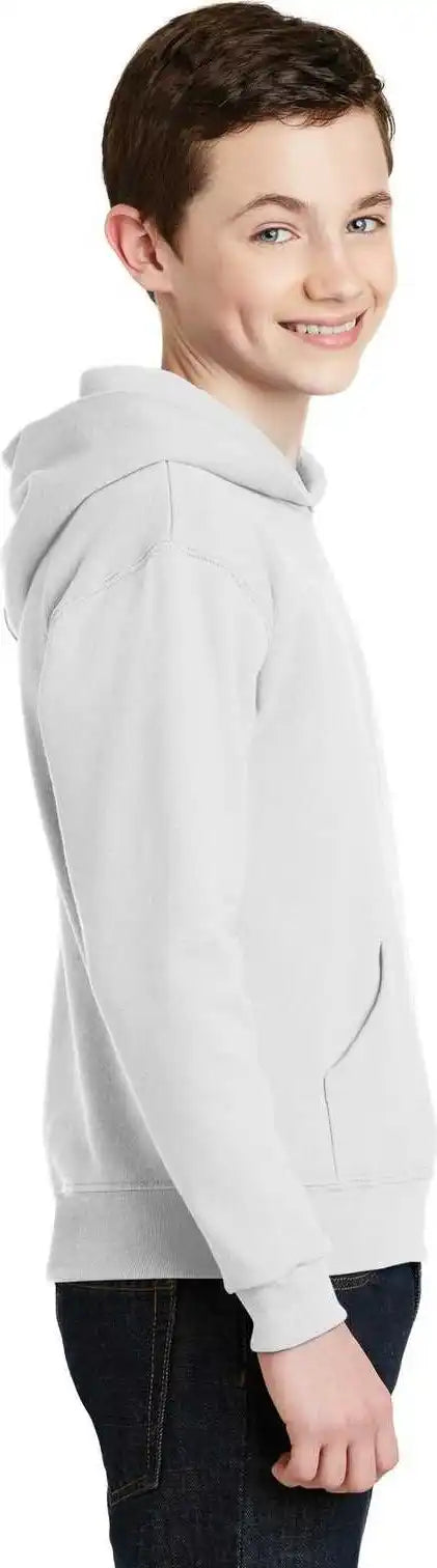 Jerzees 996y Youth Nublend Pullover Hooded Sweatshirt White
