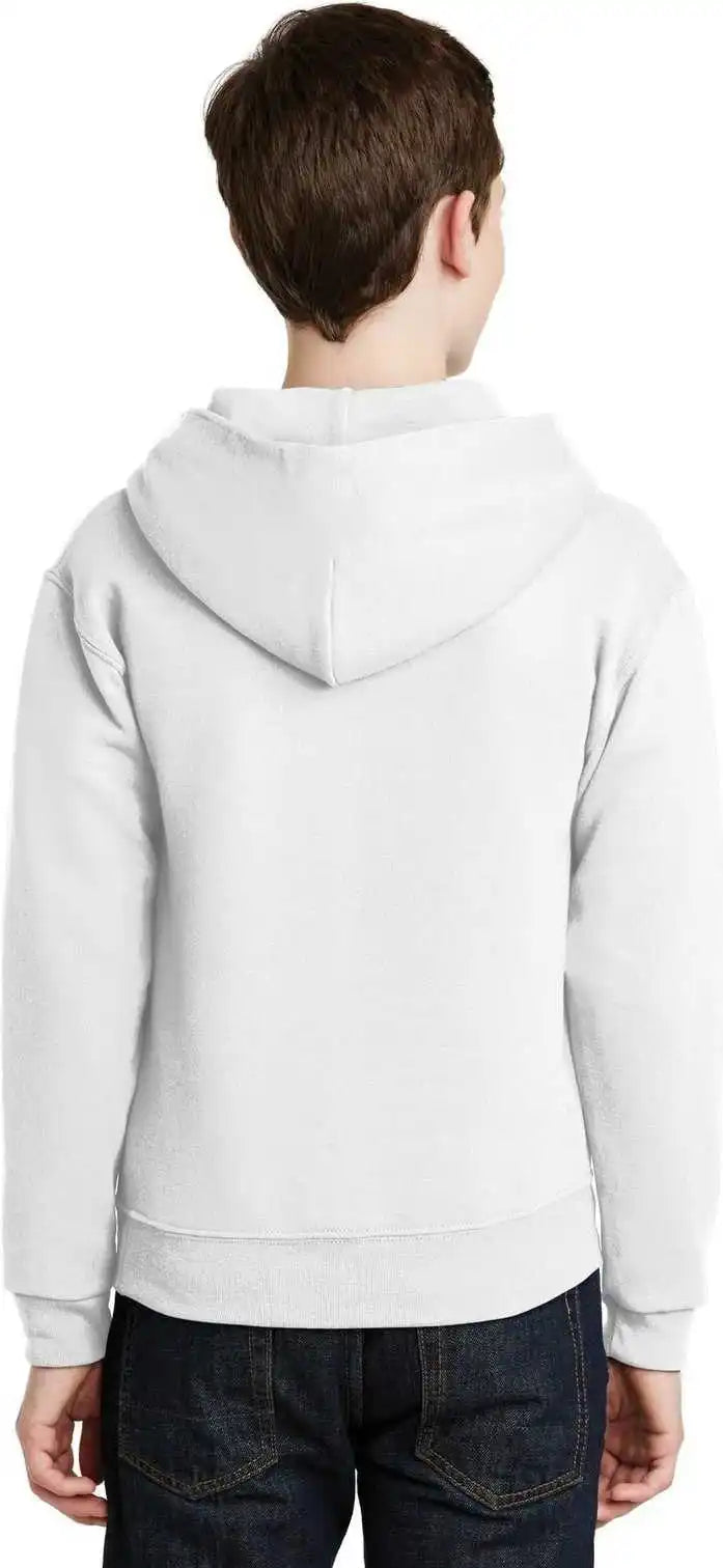 Jerzees 996y Youth Nublend Pullover Hooded Sweatshirt White