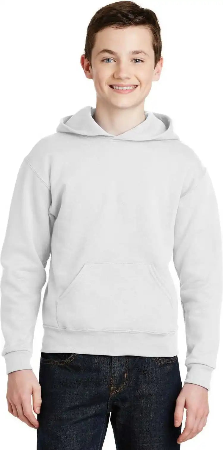 Jerzees 996y Youth Nublend Pullover Hooded Sweatshirt White