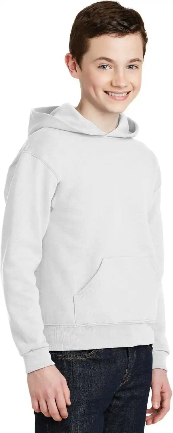 Jerzees 996y Youth Nublend Pullover Hooded Sweatshirt White