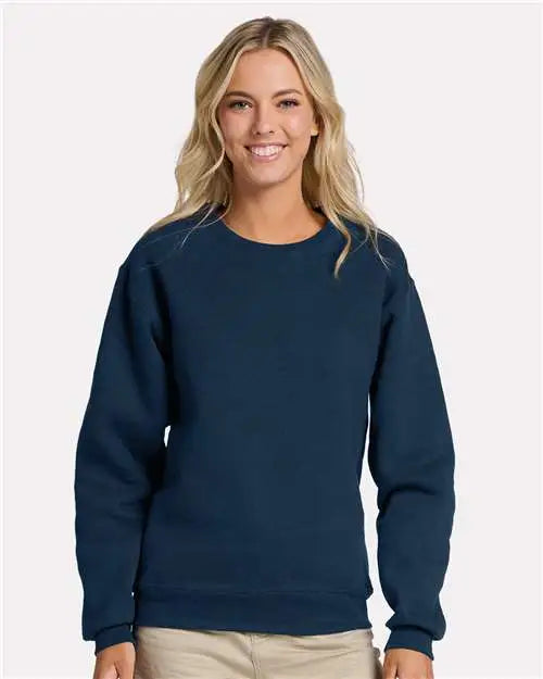 Jerzees C12mr Rugged Crewneck Sweatshirt - Washed Navy