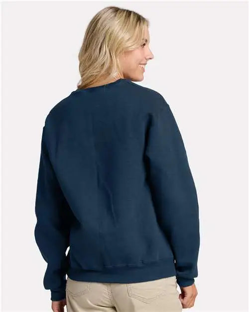 Jerzees C12mr Rugged Crewneck Sweatshirt - Washed Navy