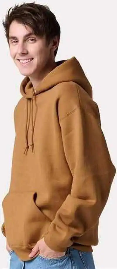 Jerzees H12mr Rugged Hooded Sweatshirt Golden Pecan