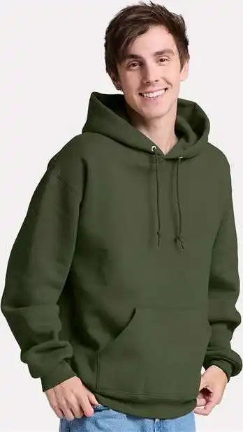 Jerzees H12mr Rugged Hooded Sweatshirt - Military Green