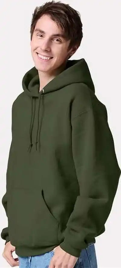 Jerzees H12mr Rugged Hooded Sweatshirt - Military Green