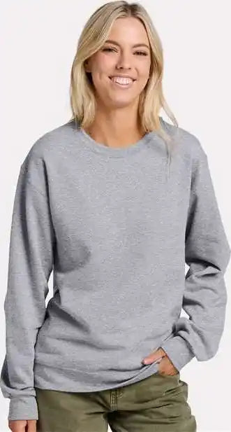 Jerzees Ic48mr Ultimate Cvc Crewneck Sweatshirt Athletic Heather
