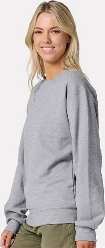 Jerzees Ic48mr Ultimate Cvc Crewneck Sweatshirt Athletic Heather