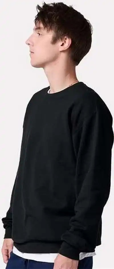 Jerzees Ic48mr Ultimate Cvc Crewneck Sweatshirt - Black Ink