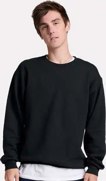 Jerzees Ic48mr Ultimate Cvc Crewneck Sweatshirt - Black Ink