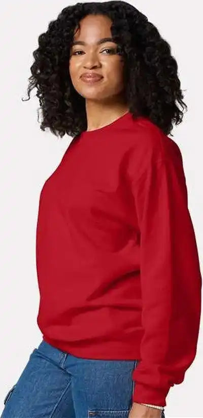 Jerzees Ic48mr Ultimate Cvc Crewneck Sweatshirt True Red
