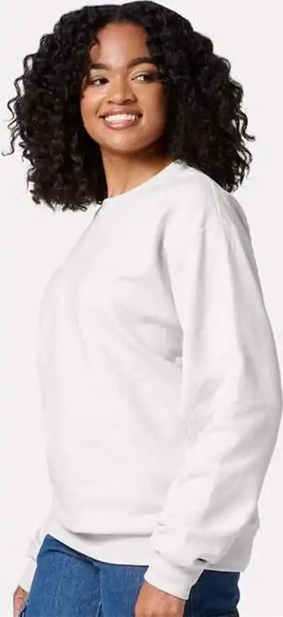Jerzees Ic48mr Ultimate Cvc Crewneck Sweatshirt White