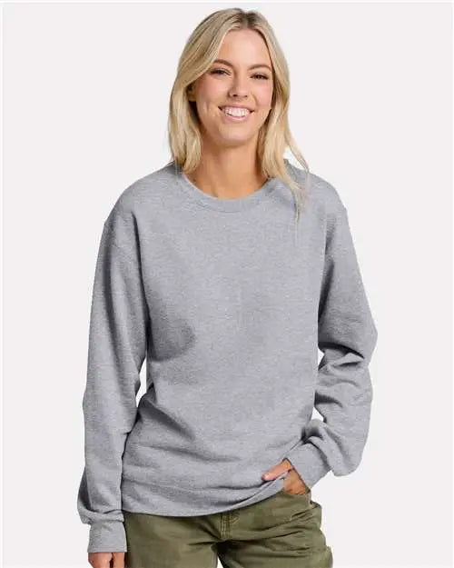 Jerzees Ic48mrj Ultimate Cvc Crewneck Sweatshirt - Ic48mr - Athletic Heather
