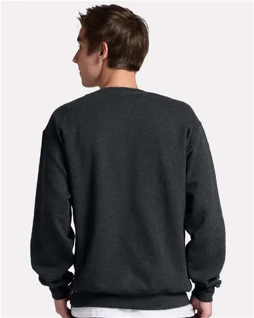 Jerzees Ic48mrj Ultimate Cvc Crewneck Sweatshirt - Ic48mr - Black Ink Heather