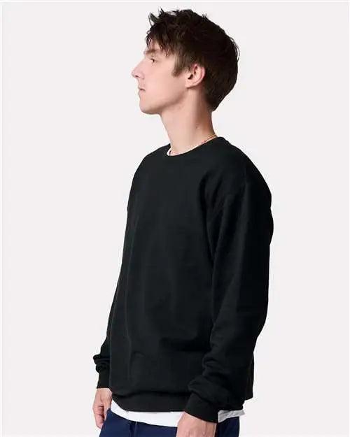 Jerzees Ic48mrj Ultimate Cvc Crewneck Sweatshirt - Ic48mr - Black Ink