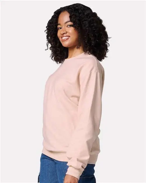 Jerzees Ic48mrj Ultimate Cvc Crewneck Sweatshirt - Ic48mr - Blush Pink