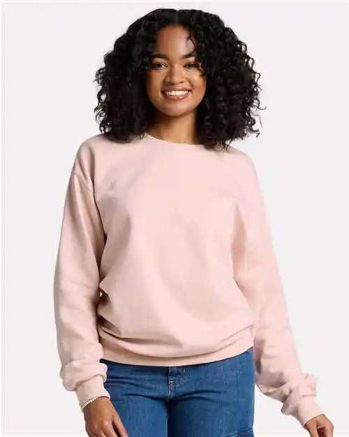 Jerzees Ic48mrj Ultimate Cvc Crewneck Sweatshirt - Ic48mr - Blush Pink