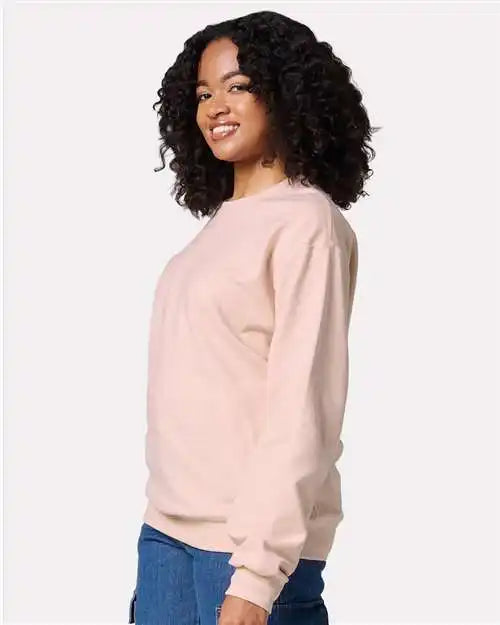 Jerzees Ic48mrj Ultimate Cvc Crewneck Sweatshirt - Ic48mr - Blush Pink