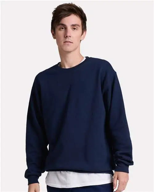 Jerzees Ic48mrj Ultimate Cvc Crewneck Sweatshirt - Ic48mr - J. Navy