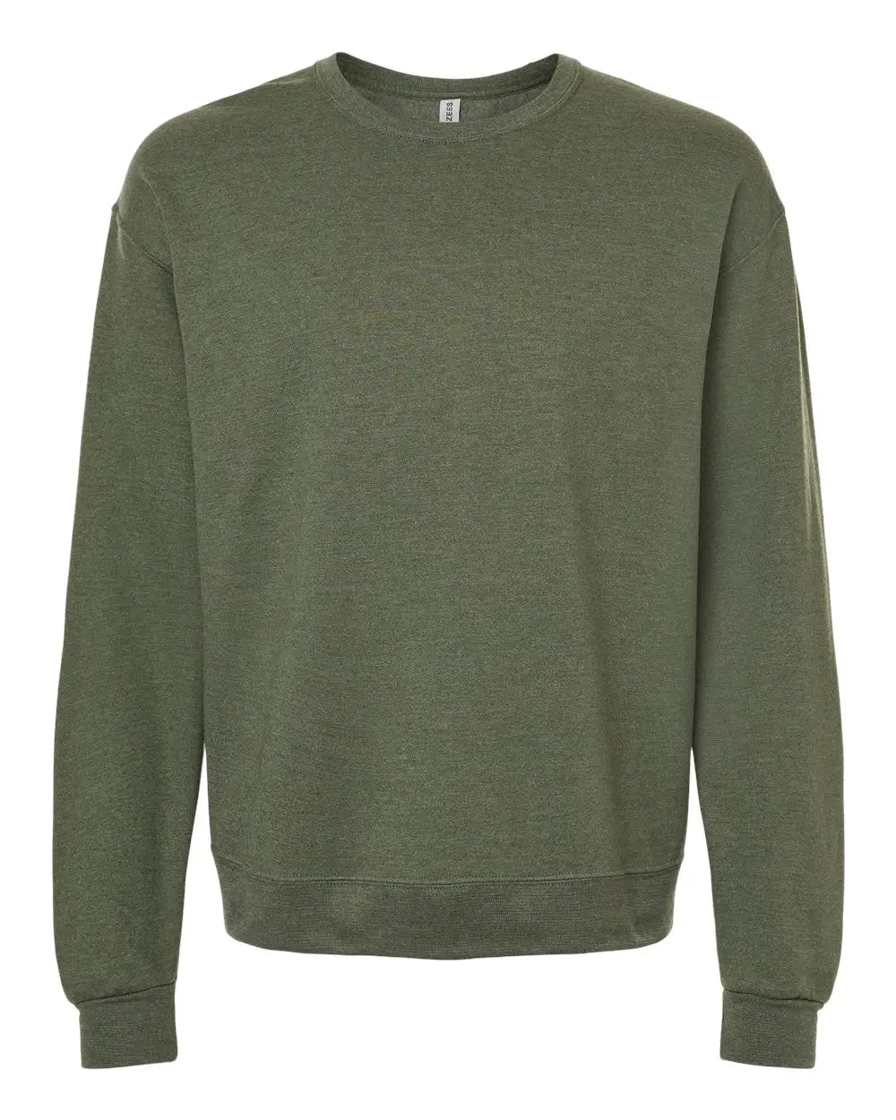 Jerzees Ic48mrj Ultimate Cvc Crewneck Sweatshirt - Ic48mr - Military Green Heather - Adult s