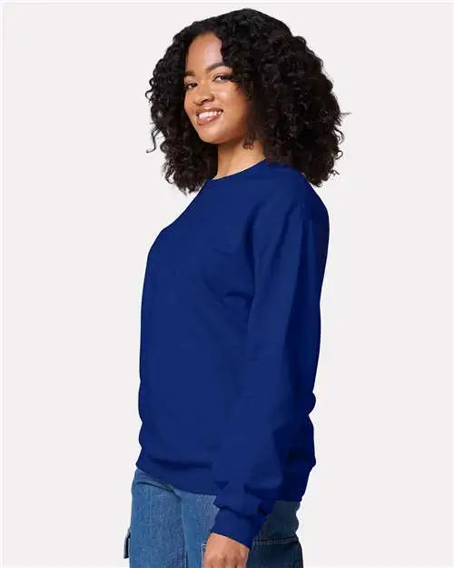 Jerzees Ic48mrj Ultimate Cvc Crewneck Sweatshirt - Ic48mr - Orchid