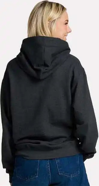 Jerzees Ic49mr Ultimate Cvc Hooded Sweatshirt - Black Ink Heather