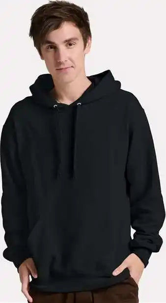 Jerzees Ic49mr Ultimate Cvc Hooded Sweatshirt Black Ink