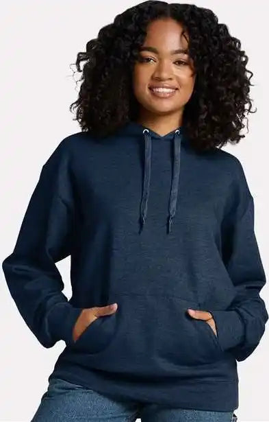 Jerzees Ic49mr Ultimate Cvc Hooded Sweatshirt Indigo Heather